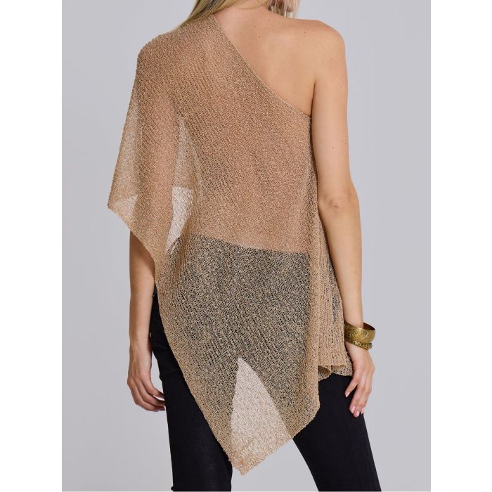 Versatile Boat Shoulder Resort Asymmetrical Oversized Knit Poncho T…