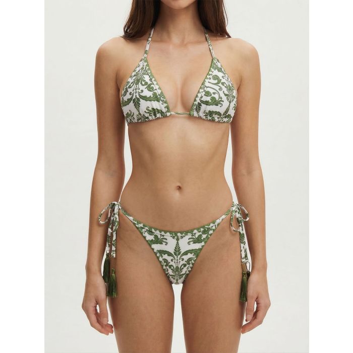 Baroque Tie Side Crochet Triangle Two-Piece Bikini Set