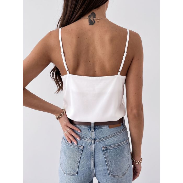 Feminine Scalloped Floral Lace V-Neck Resort Cami Tank Top