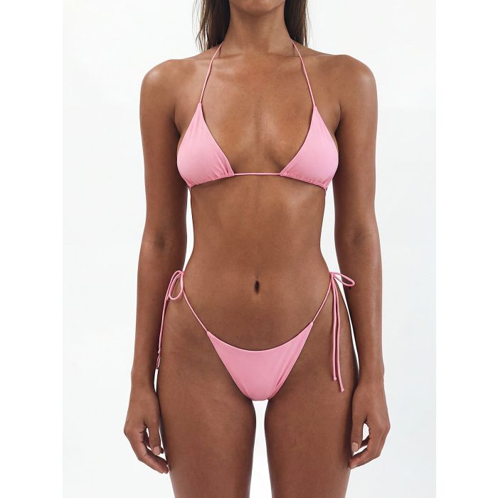 Classic Tie Side High-Leg High-Cut Flattering Triangle Two-Piece Bi…