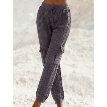 Cool High Waist Cargo Pocket Beach Crochet Knit Cover-Up Pants