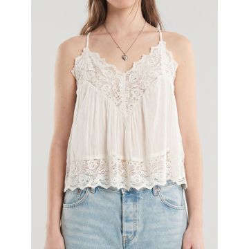 Breezy V-Neck Floral Lace Spaghetti Strap Resort Cami Tank Top