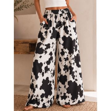 Breezy High Waist Wide Leg Tropical Resort Palazzo Pants